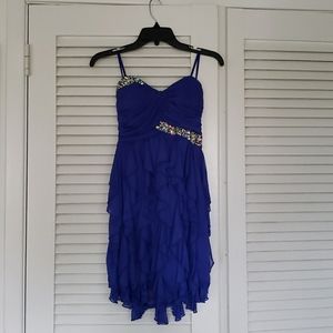 Royal blue fringe dress-Only worn once!